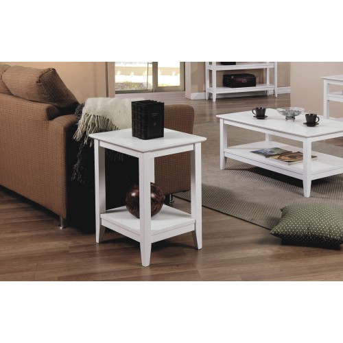 Quadra End Table - White